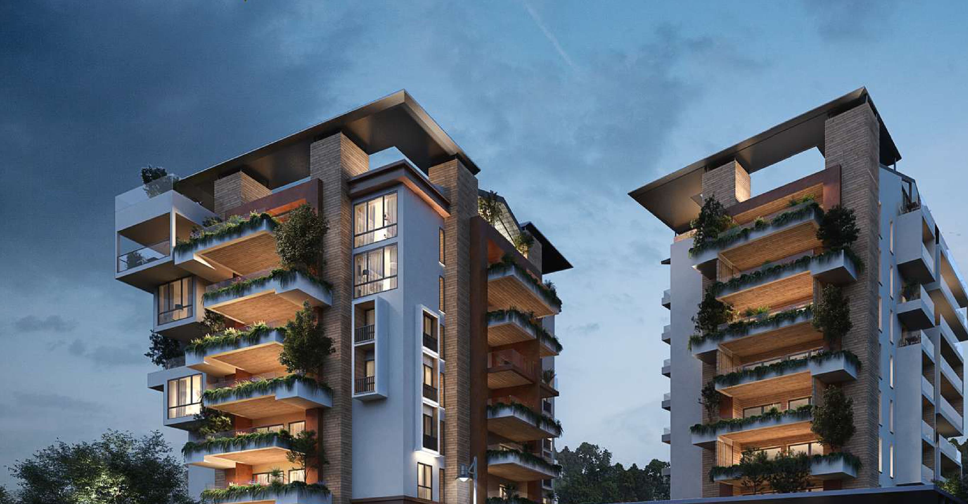 Completed luxury apartment towers in Olbia, Sardinia